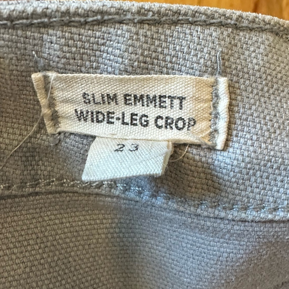 Madewell Slim Emmett Wide-Leg Crop Pants in Dusty Pool size 23 - Picture 6 of 14